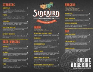 Sidebird Menu 11-17-2021- main